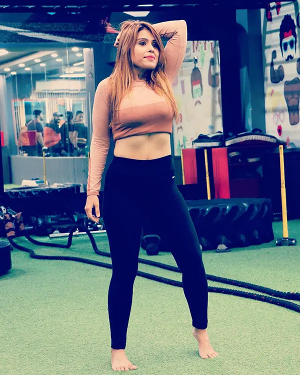 Deepika Grover tarining in gym